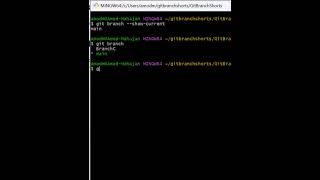 #1. Learn Git in Shorts | Git Command To Know Current Branch | List Local, Remote & All Branches |