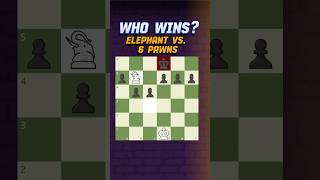 Elephant vs. 6 Pawns 6x6 Mini Chess #chess #schach #minichess