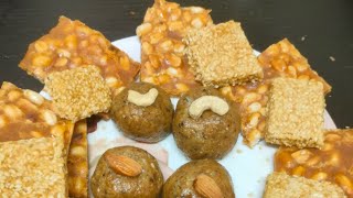 Til Chikki Recipe/ #Peanut Chikki/ sesame chikki #Laddu/how to make #Chikki / 1 mixture 3 recipes #