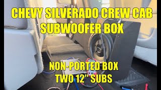 Chevy Silverado Crew Cab Subwoofer Box