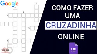 Como colocar cruzadinha no Google formulário (Passo a passo).