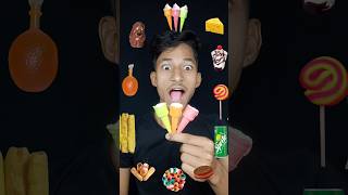 Emoji Food Eating Challenge ASMR||😋 Icecream,Papad, Candy,🍦🍭🍧🥭#asmr #shorts #short