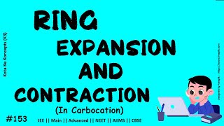 Ring expansion and Contraction || rearrangement of carbocation || electron displacement effect