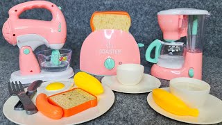 7 Minutes Satisfying with Unboxing Play Kitchen Toy Set with Coffee Machine, Mixer, Toaster ASMR