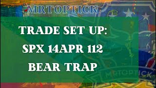 SPX 14APR 112 BEAR TRAP SET UP