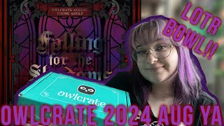 Owlcrate 2024 August YA Unboxing 🩸Falling for the Shadows🏰