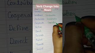 Verb Change Into Noun