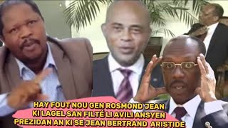 woy 🙄 Kay volè tut koze nn lari @Rosmond Jean avili ansyen  prezidan ki c @jean bertrand Arístides