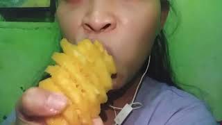 Fresh Pineapple sounds || Eatingsounds