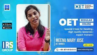 OET Coaching Center | IRS Group | OET Exam Winner