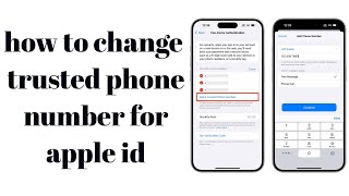 how to change trusted phone number for apple id #settings_bd #iphone