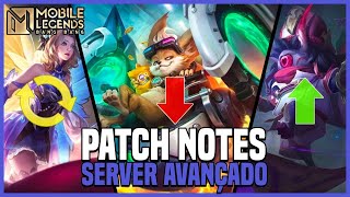 QUE PATCH INSANO!! NERF NO AIRBONE E VÁRIOS REWORKS | PATCH NOTES SA | MLBB