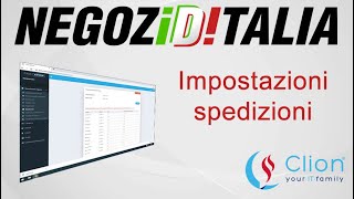 Negoziditalia.it - Pannello di controllo per le impostazioni delle spedizioni!