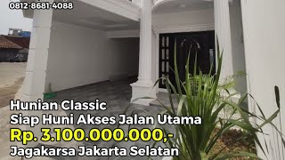 FOR SALE - RUMAH CLASSIC SIAP HUNI DALAM CLUSTER JAGAKARSA JAKARTA SELATAN