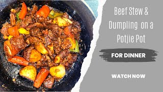 Beef Stew | Dumpling | Cooked on a Potjie Pot | Comfort Food