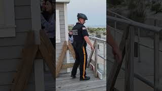 OC COPS REINFORCE THE NEW RULE: BEACH CLOSES AT 8PM