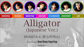 MONSTA X (몬스타엑스) - Alligator (Japanese Ver.) (Color Coded Kan/Rom/Eng/Esp Lyrics)