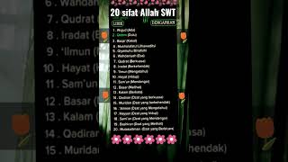 20 Sifat sifat Allah SWT #viralshort#shortsviral#murrotalalquran