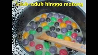 Cara Membuat Bubur Candil Pelangi