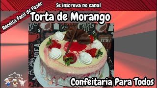 Torta Mousse de Morango Para Vitrine