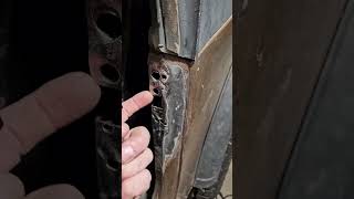 77 cj7 jeep door jamb striker repair!!!