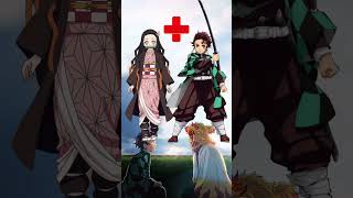 nezuko x characters demon slayer #anime #kimetsunoyaiba #nezukokamado #shorts