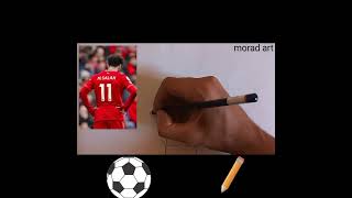 HOW TO DRAW MOHAMED SALAH #DRAWING_salah_art_shorts