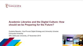 Academic Libraries & the Digital Culture: How should we be preparing for the future?