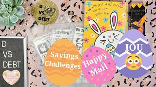 Savings challenges (my first IOU!), DIY laminated reusable challenges, & happy mail 💌