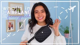 What's in my Airplane Carry On // My Airplane Fanny Pack // JOANNA