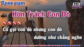 [Karaoke] Hờn Trách Con Đò || Beat Chuẩn Tone Nam