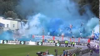 Hansa Rostock Pyro in Aue (Erzgebirge Aue - Hansa Rostock 05.09.15)