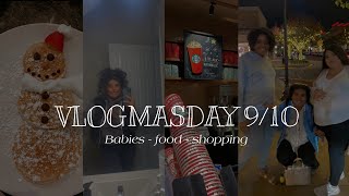 VLOGMAS 9-10 🎄❄️✨| friends | PREGNACY ? | IHOP | GAMES | HOLIDAY SHOPPING ✨ | CHAT | #vlogmas2023