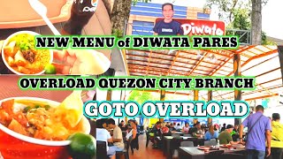 NEW MENU of DIWATA PARES OVERLOAD QUEZON CITY BRANCH GOTO OVERLOAD