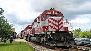 1080p HD: WSOR 4005 East, the WSOR T-002 train - Northbrook IL.