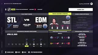 NHL24 Edmonton Oilers custom legends franchise. Stanley Cup Playoffs begin after an 82-0 season