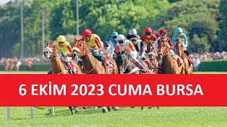 6 EKİM 2023 CUMA BURSA AT YARIŞI TAHMİNLERİ VE YORUMLARI