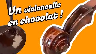 Il fabrique un violoncelle en chocolat !