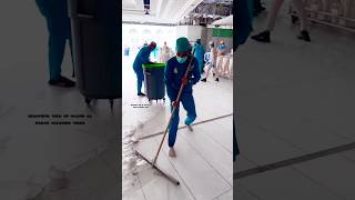 Beautiful view of Masjid al Haram Cleaning Video🧹😍 #shortvideo #shorts