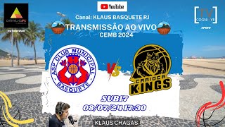 AO VIVO | Jogo de Basquete | Municipal vs Carioca Kings sub17 Returno do CEMb da Fberj