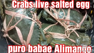 #Crabs live 10kg #salted egg puro #babae Ang mga #Alimango yummy