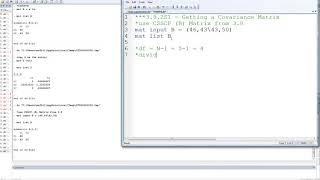 3 09 2S1   Stata   Getting a Covariance Matrix