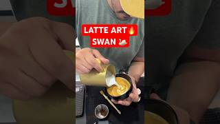 LATTE ART SWAN EASY 🔥 #baristadaily #latte #baristalatteart #coffeeart #baristalife #latteart