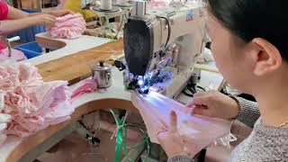 How To Sew kids Underpants With Bottom Hemming Machine #Shorts