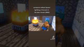 Minecraft Edit: Speed Lights a Firework in his House