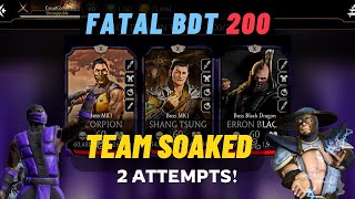 Fatal Black Dragon Tower 200 | Team Soaked Strategy | MK Mobile