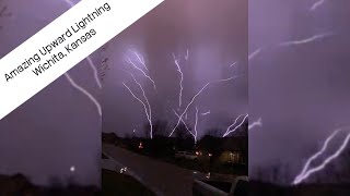 Amazing Upward Lightning - Wichita, Kansas