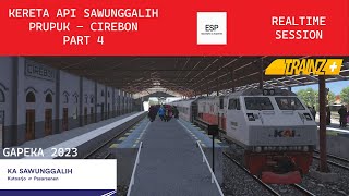 KERETA API SAWUNGGALIH DARI PRUPUK KE CIREBON | PART 4 | TRAINZ SIMULATOR INDONESIA