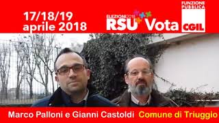 Marco Palloni e Gianni Castoldi del Comune di Triuggio candidati RSU FP CGIL