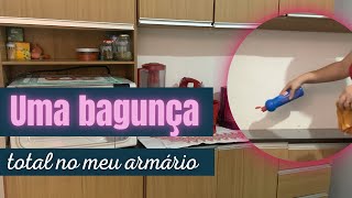 ORGANIZANDO O MEU ARMÁRIO | BAGUNÇA TOTAL | MICROONDAS ESTAVA SUJO